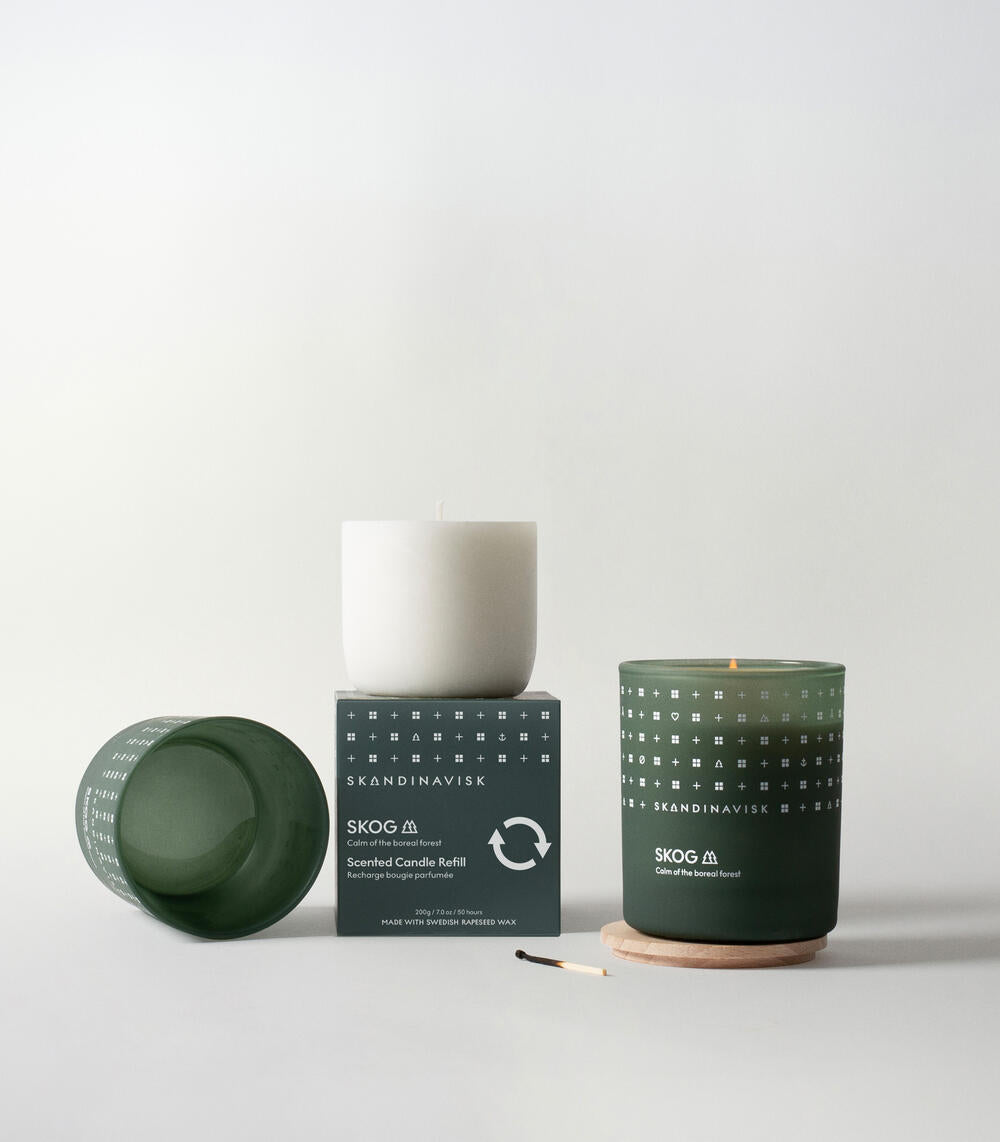 Skog duftlys refill - 200 g.